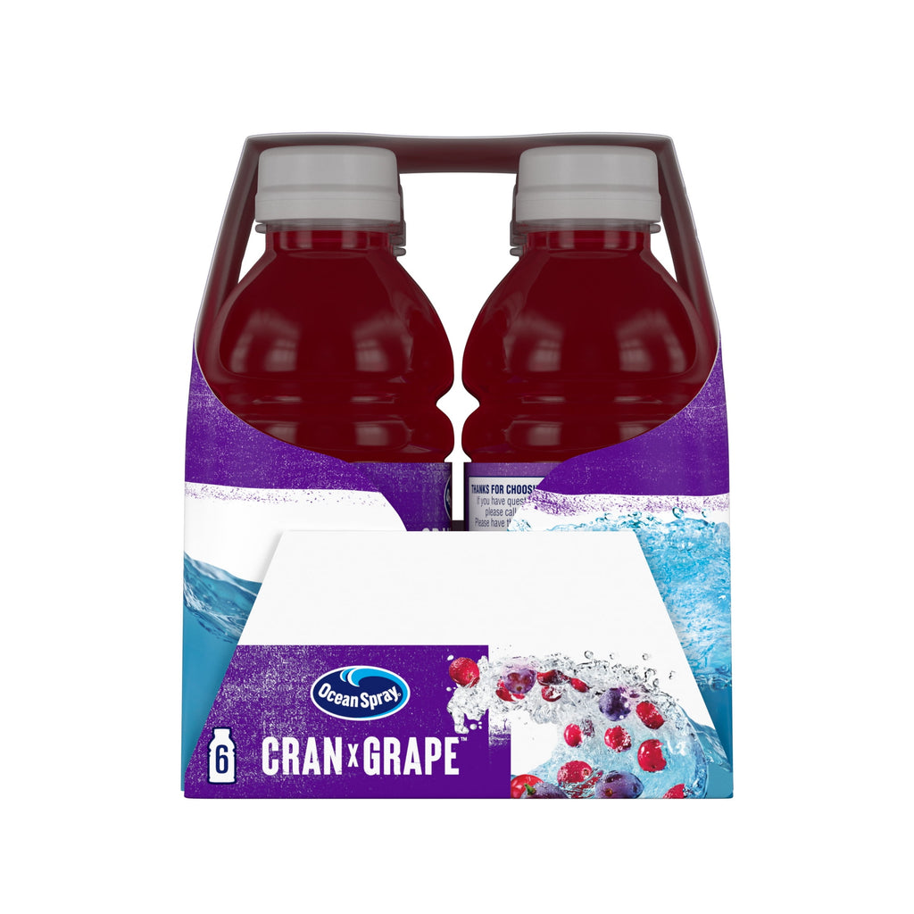 Ocean Spray Cran-Grape Cranberry Grape Juice Drink 10 fl oz Bottles 6 Count