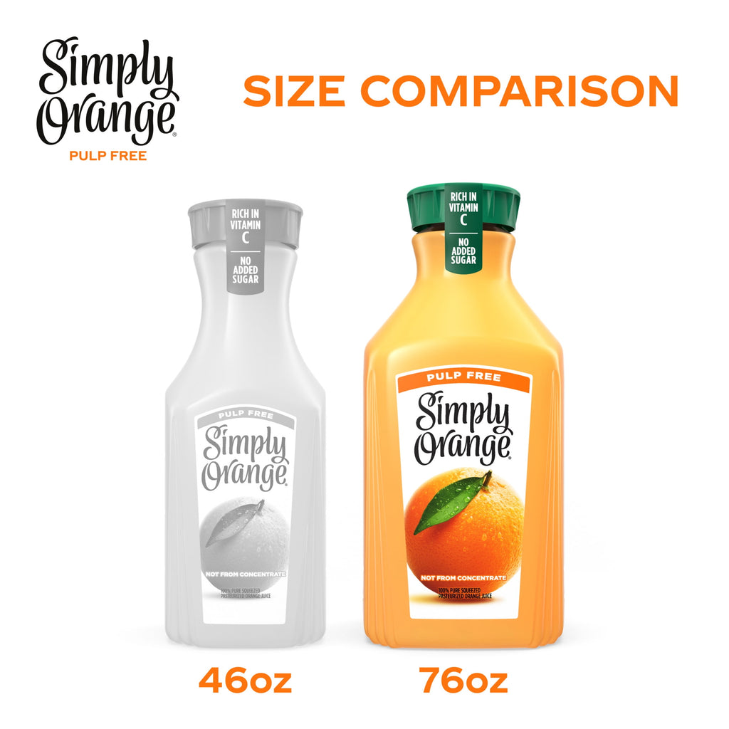 Simply Orange Pulp-Free Orange Juice 76 fl oz