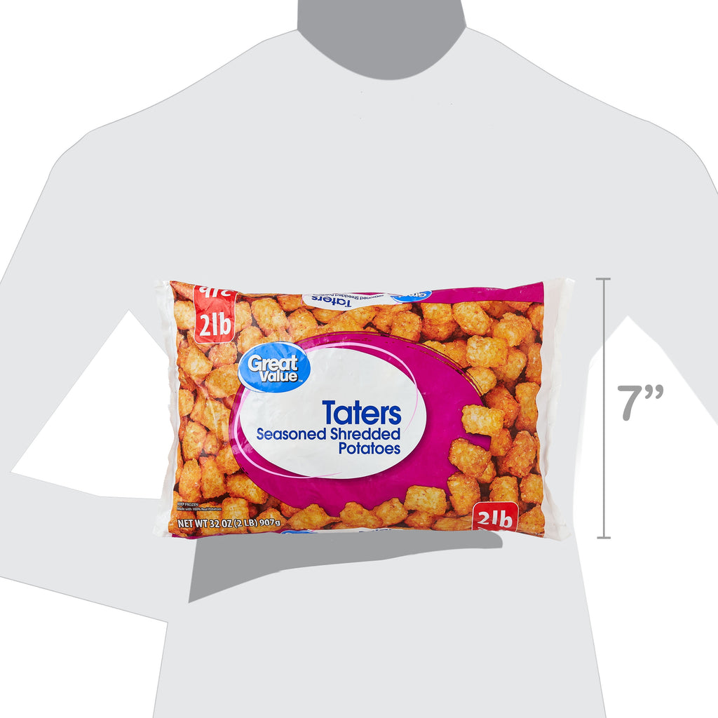 Great Value Taters Seasoned and Shredded Potatoes 32 Oz Frozen