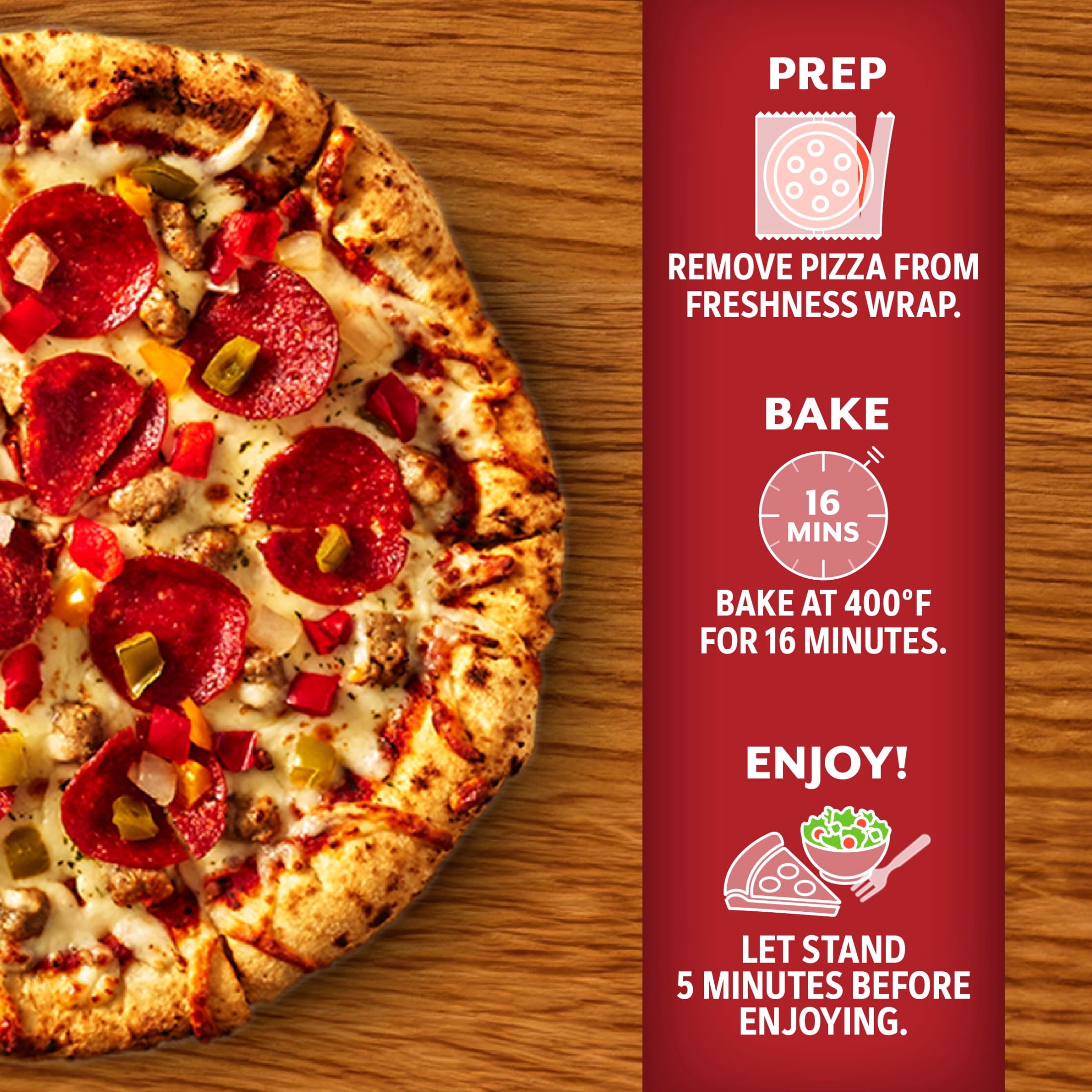DiGiorno Supreme Wood Fired Style Crust Frozen Pizza 17.1 Oz