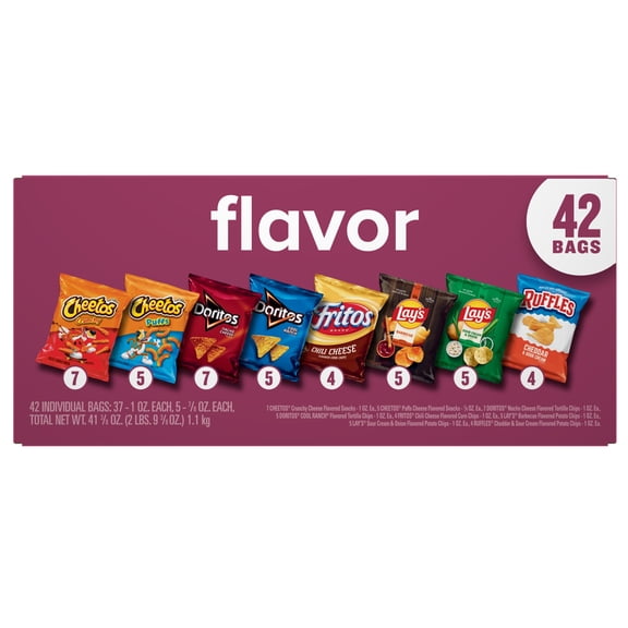 Flavor Mix Variety Pack Snack Chips 42 Count 1 Count Frito-Lay