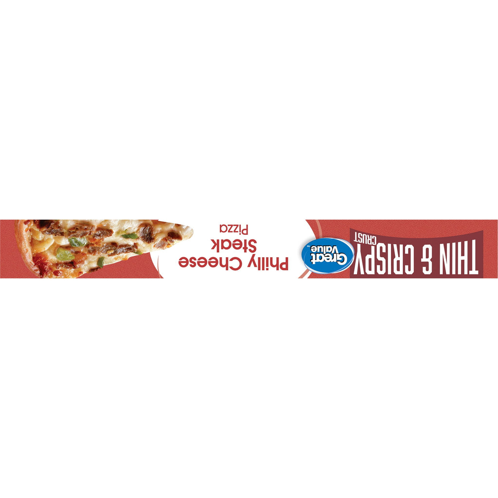 Great Value Thin Crust Philly Cheesesteak Pizza Frozen 17.25 Oz