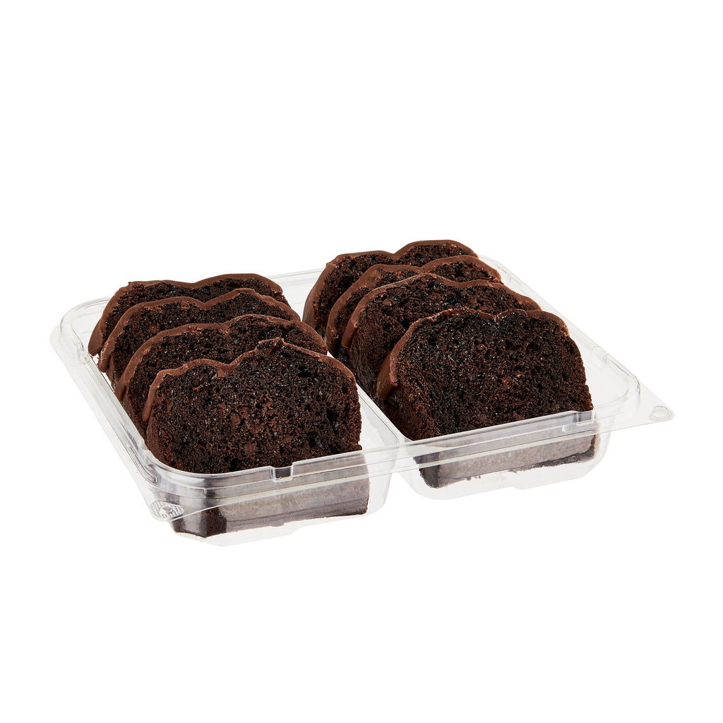 Iced Double Chocolate Sliced Loaf Cake 14.1 Oz 8 Count Marketside