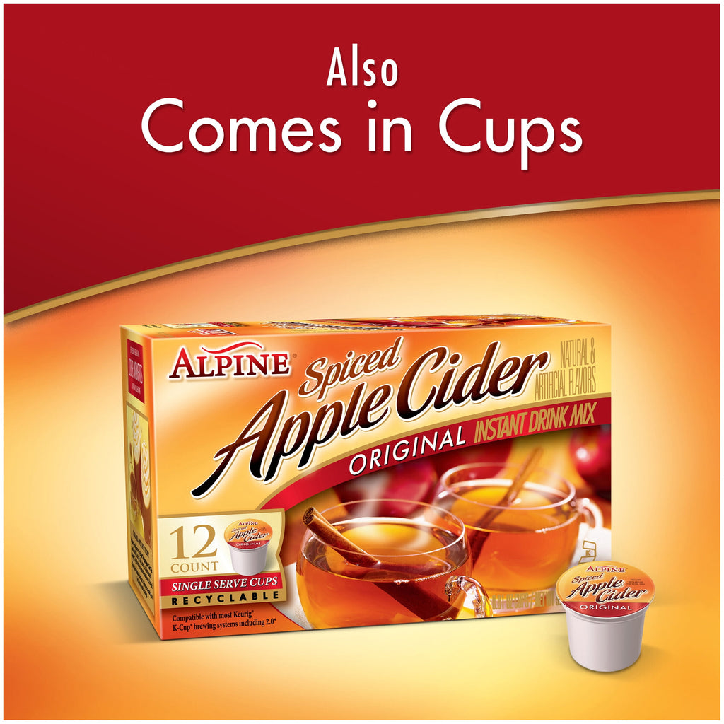 Alpine Spiced Cider Original Powdered Drink Mix Apple 10 Pouches