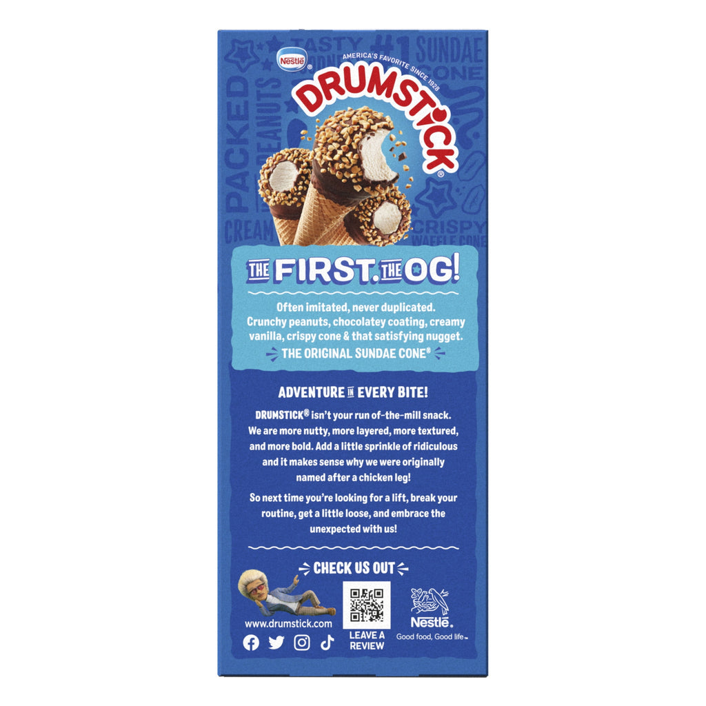 Drumstick Original Vanilla Sundae Cones 8 Count 36.8 Fl Oz