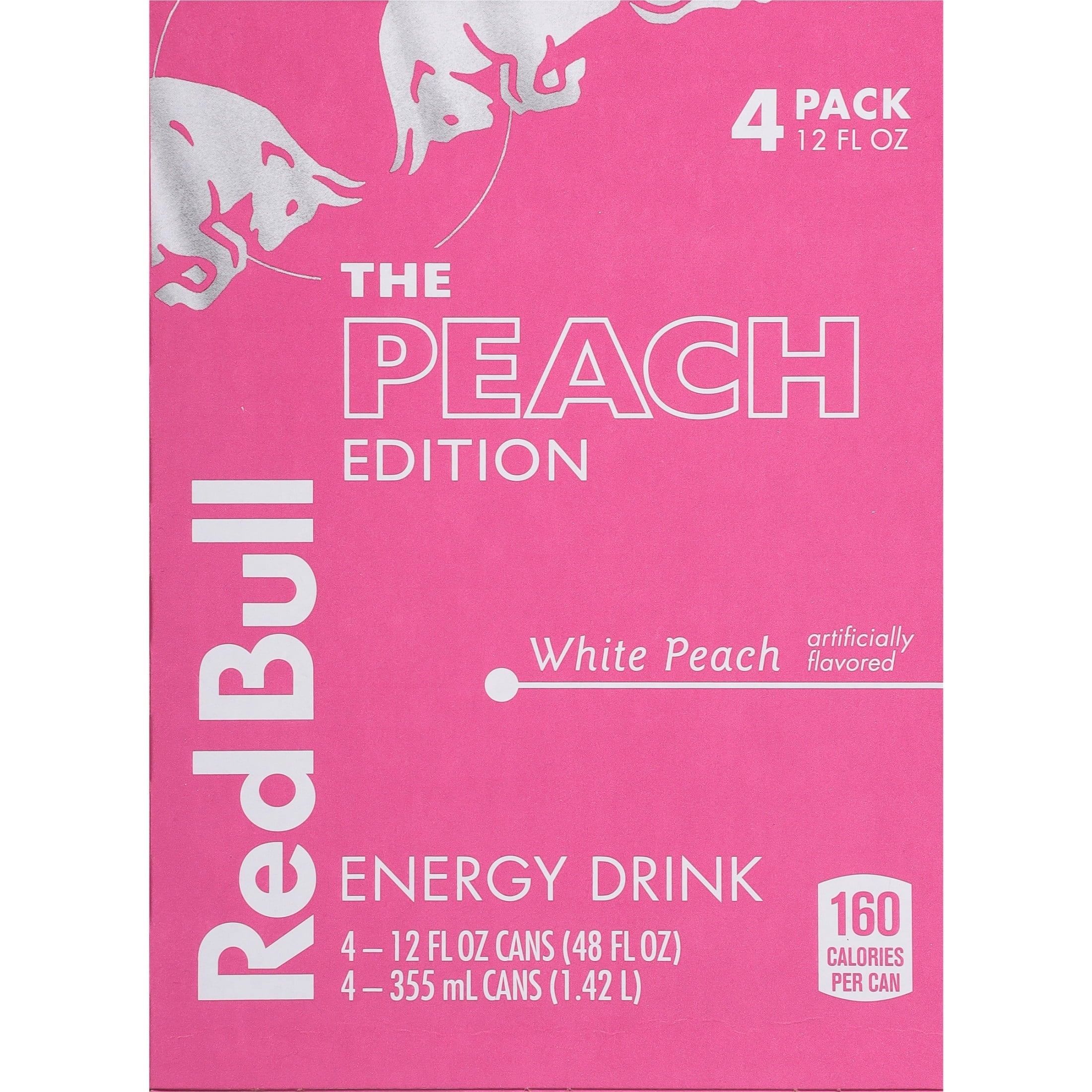Red Bull Peach Edition Energy Drink 12 fl oz 4 Pack Cans