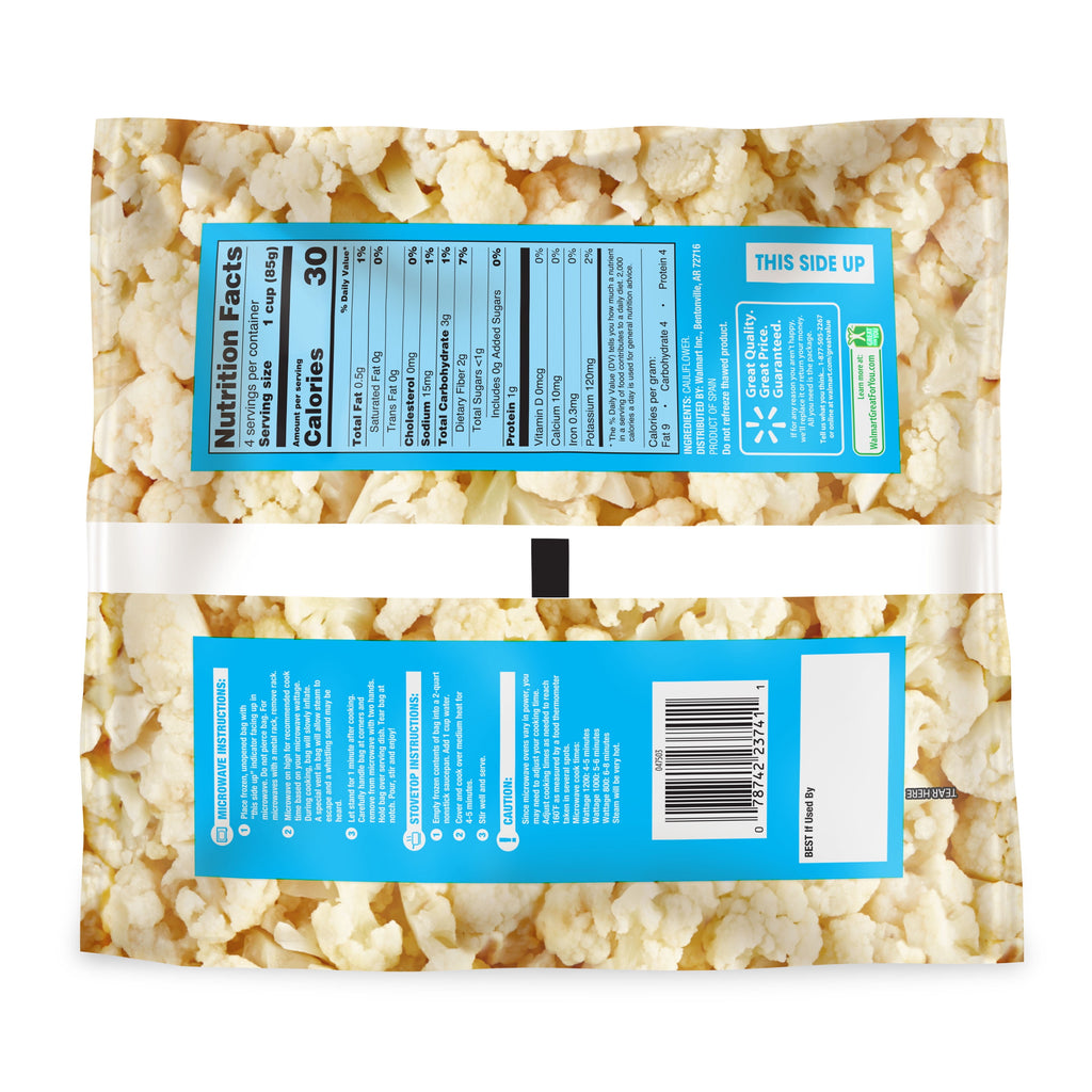 Great Value Frozen Cauliflower Pieces 12 Oz
