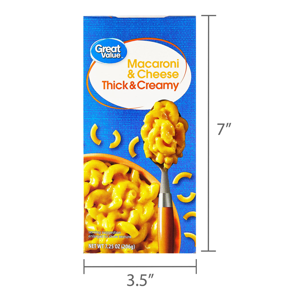 Great Value Thick & Creamy Macaroni And Cheese 7.25 Oz
