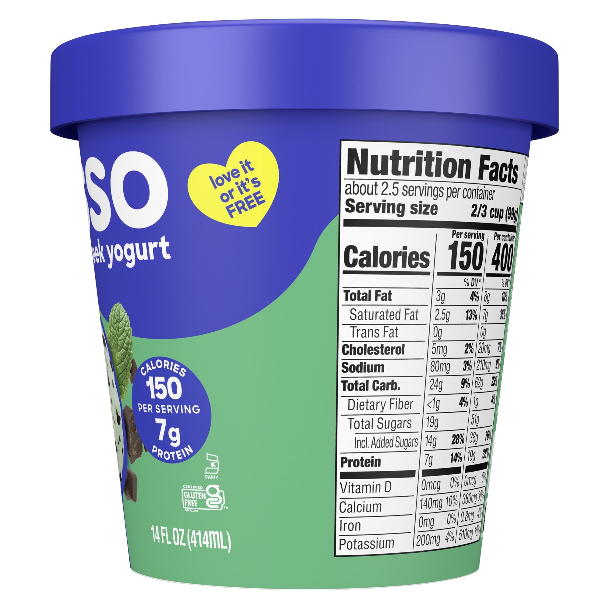 Yasso Mint Chocolate Chip Frozen Greek Yogurt 14 Fl Oz
