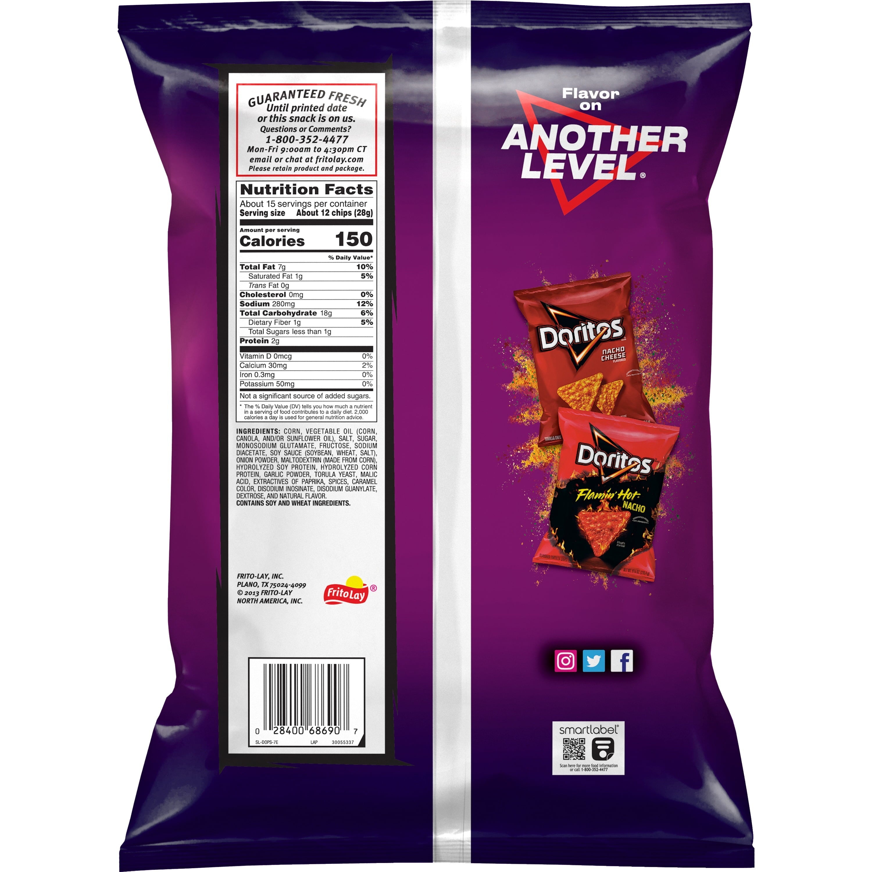 Spicy Sweet Chili Flavored Tortilla Chips 14.5 Oz Doritos