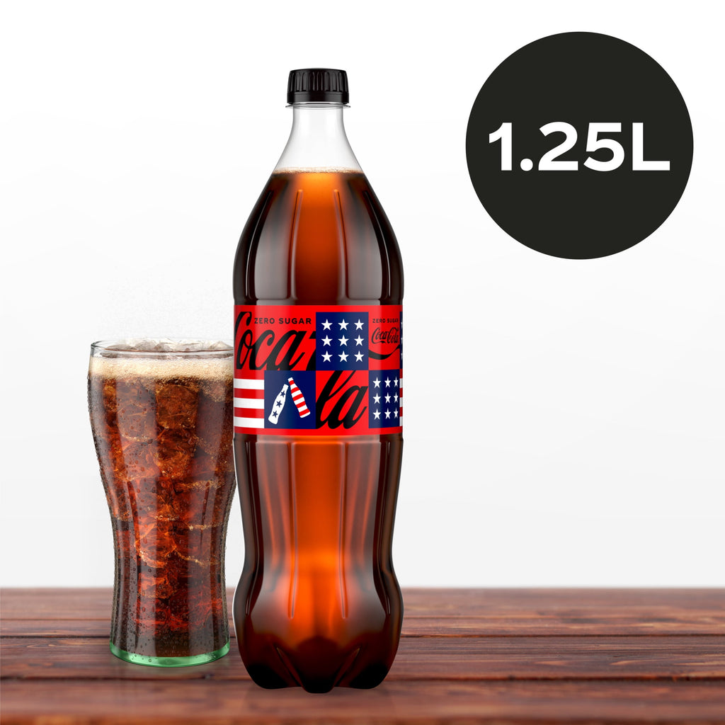 Zero Sugar Soda Pop Bottle 1.25 Liters Coca-Cola