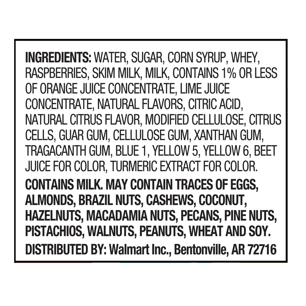 Great Value Fat Free Rainbow Sherbet 48 Fl Oz