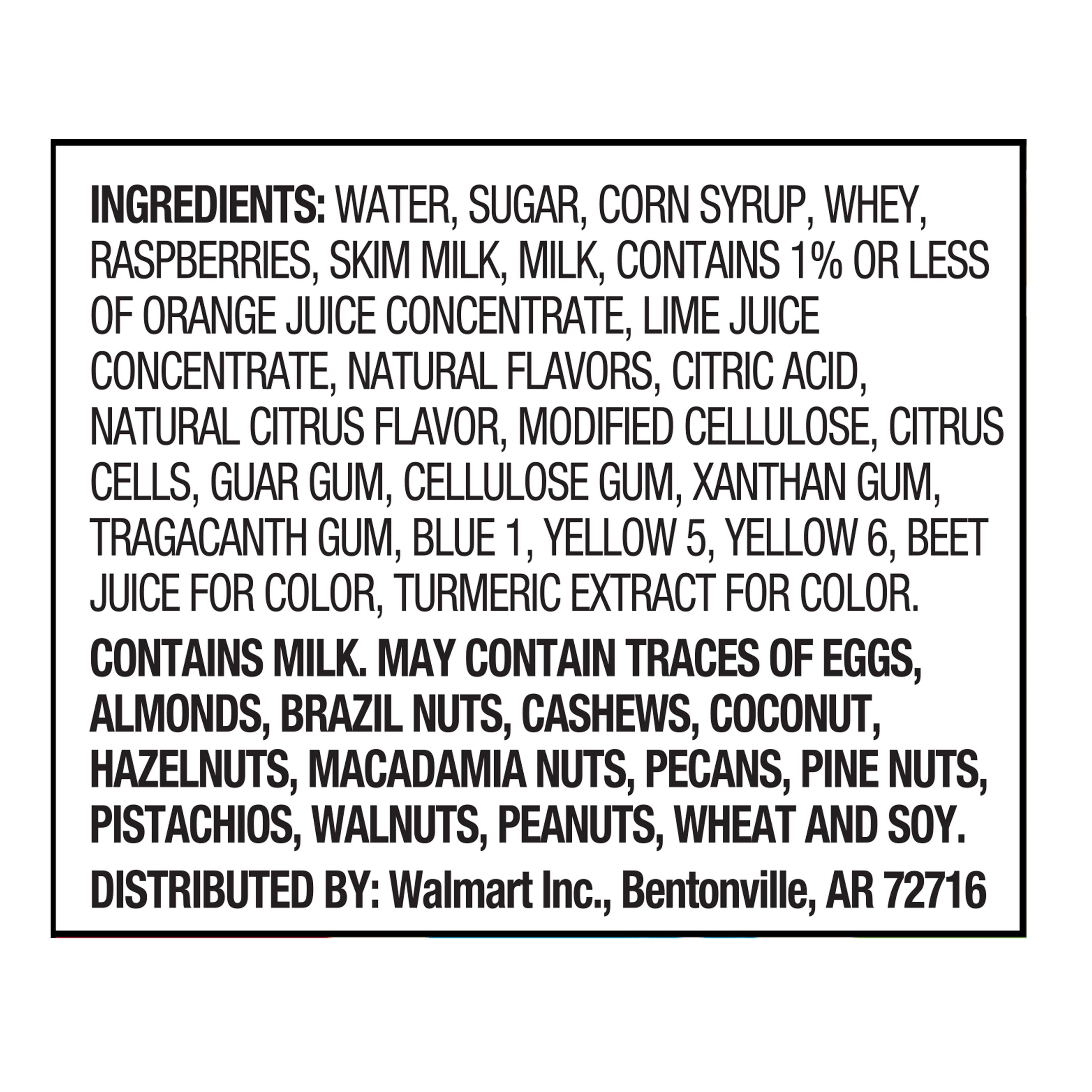 Great Value Fat Free Rainbow Sherbet 48 Fl Oz