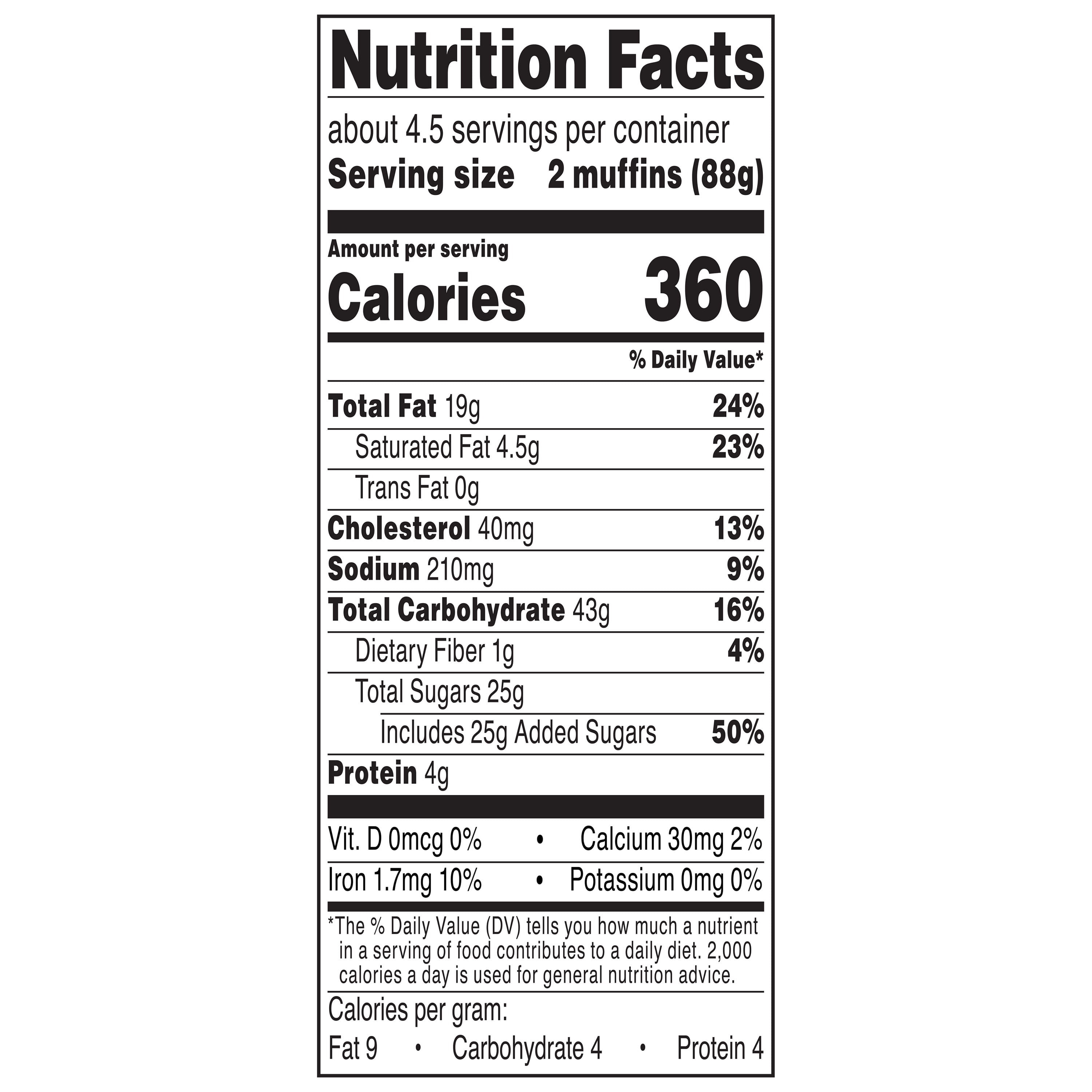 Chocolate Chip Baked Muffins 14 Oz 9 Count Marketside