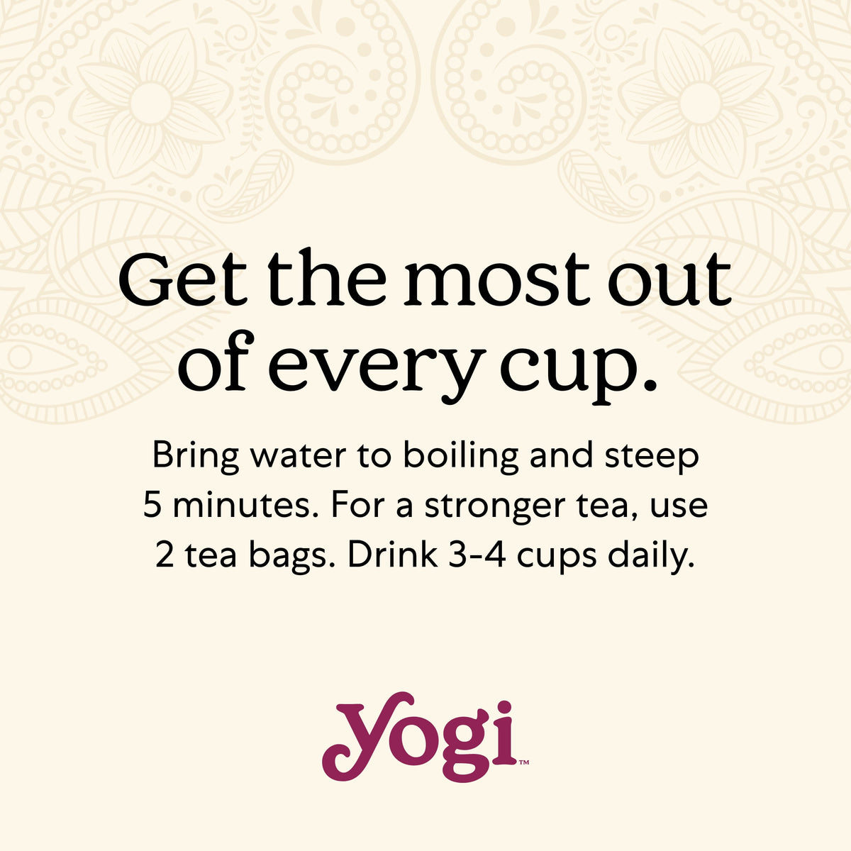Yogi Vanilla Spice Perfect Energy Organic Black Wellness Tea Bags 1.12 oz 16 Count