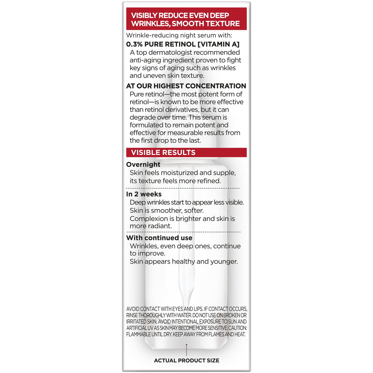 L'Oreal Paris Revitalift Derm Intensives Night Serum 0.3% Pure Retinol 1 fl oz