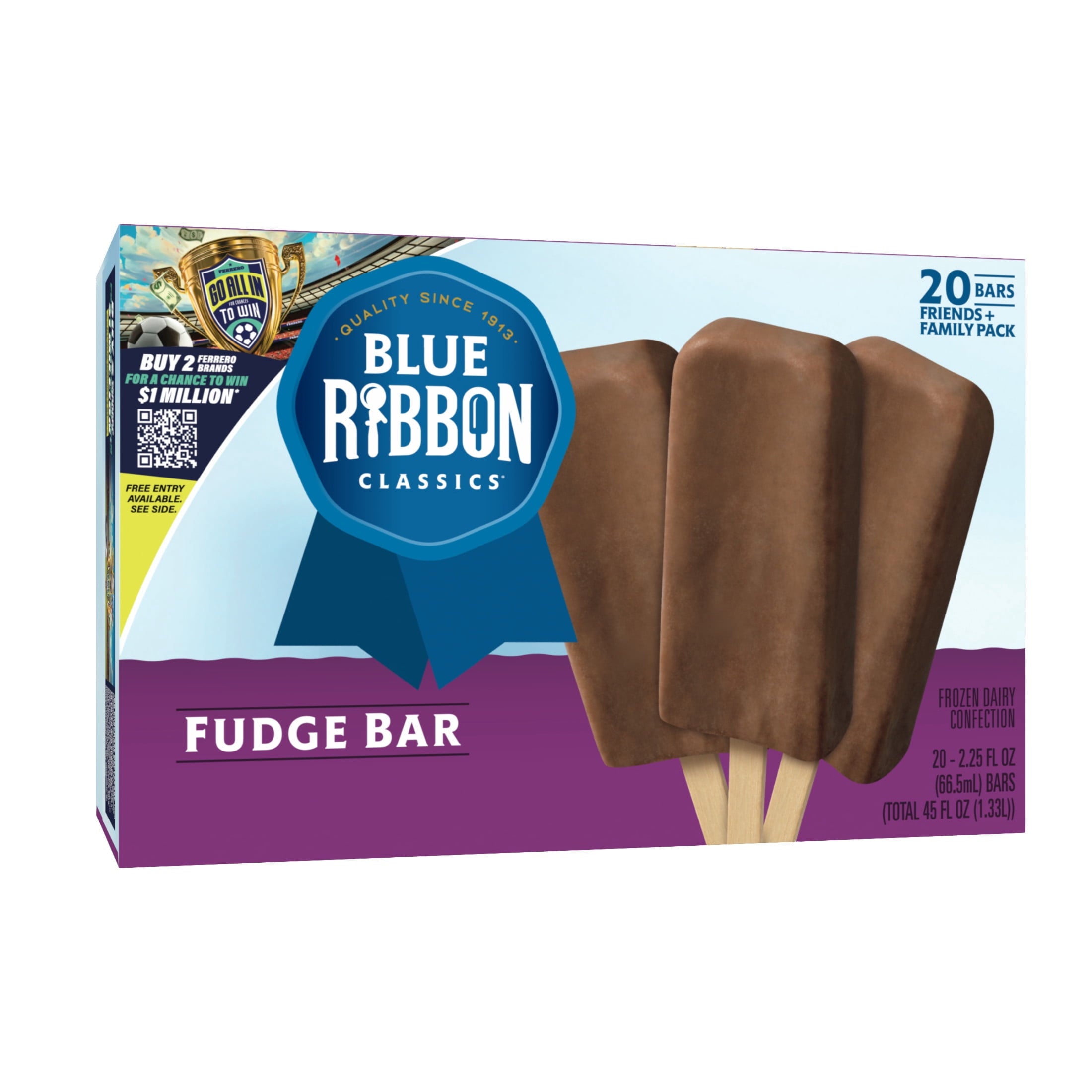 Blue Ribbon Classics Fudge Frozen Dessert Bars 20 Count 45 Fl Oz