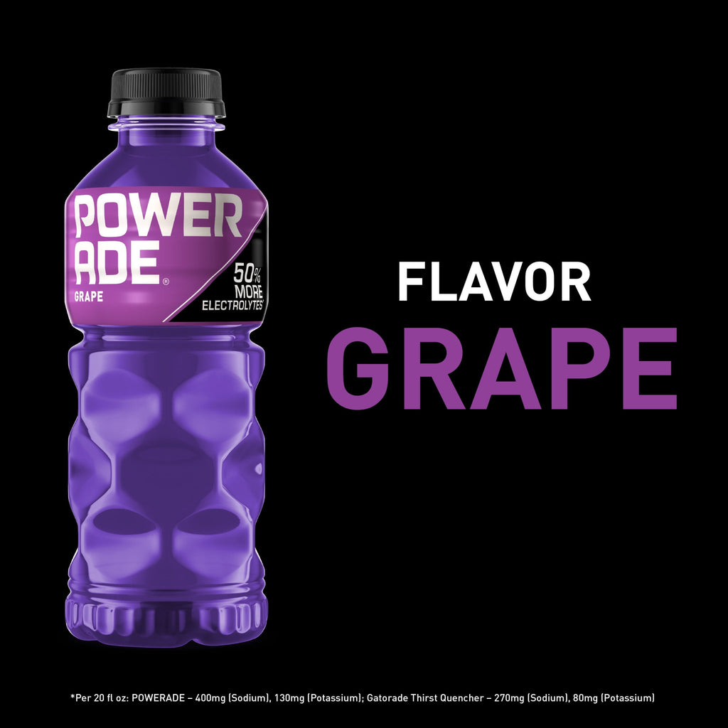 Powerade Grape Electrolyte Sports Drink 20 fl oz 8 Pack
