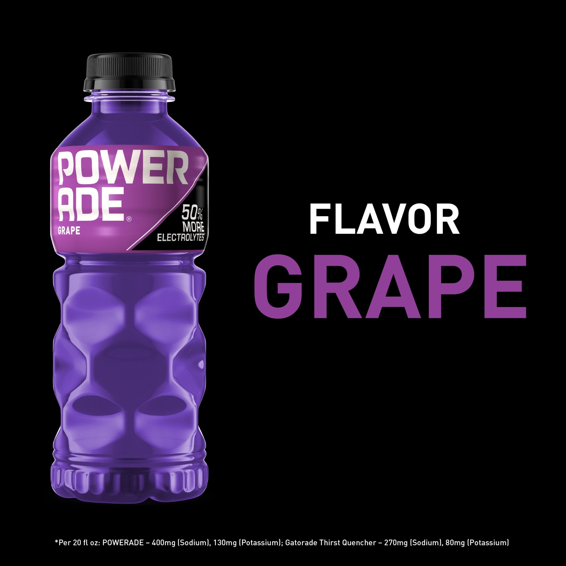 Powerade Grape Electrolyte Sports Drink 20 fl oz 8 Pack