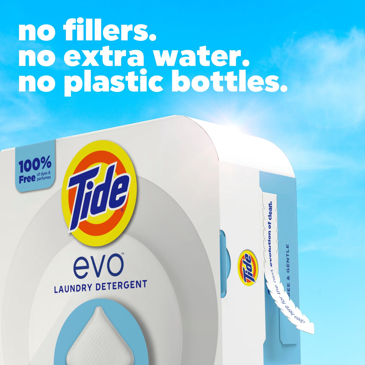 Tide Evo Free & Gentle Laundry Detergent Tiles Unscented 16 Count