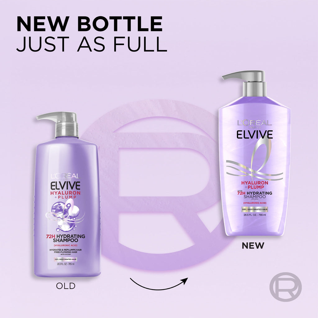 L'Oreal Paris Elvive Hyaluron Plump Hydrating Shampoo for Dry Hair 26.5 fl oz