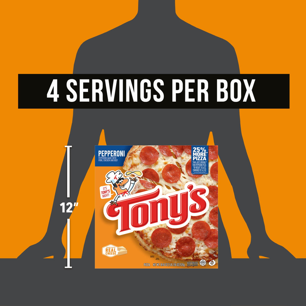 Tony's Pepperoni Pizzeria Style Crust Frozen Pizza 18.56 Oz