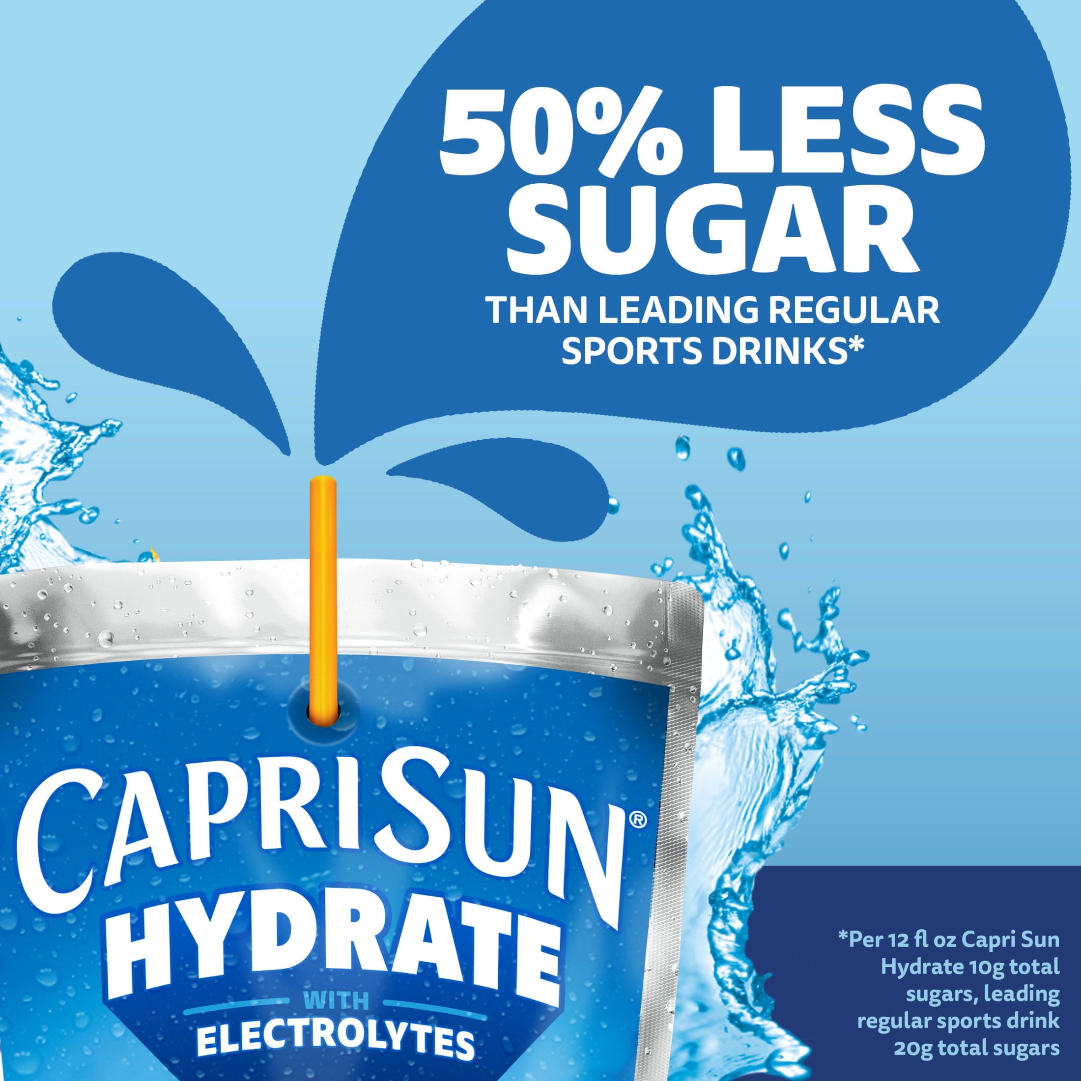 Capri Sun Hydrate with Electrolytes Tropical Punch Flavored Drink 6 fl oz Pouches 10 Count