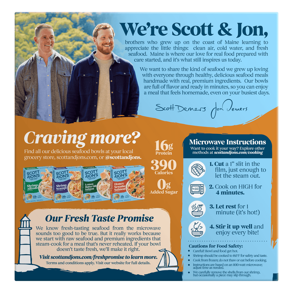 Scott & Jon's Garlic Butter Shrimp Rice Bowl Frozen Meal 9.6 Oz
