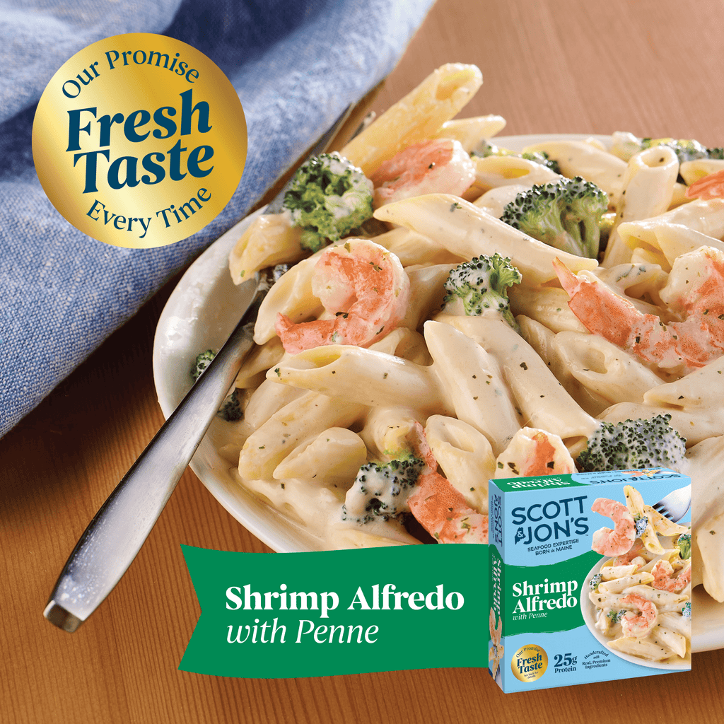 Scott & Jon's Shrimp Alfredo Pasta Frozen Meal 9.6 Oz