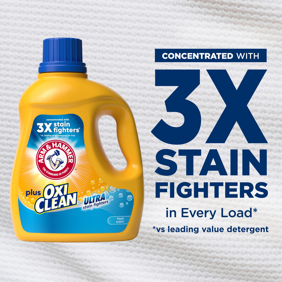 ARM & HAMMER Plus OxiClean Ultra Stain Fighters Liquid Laundry Detergent Fresh Scent 32.5 fl oz