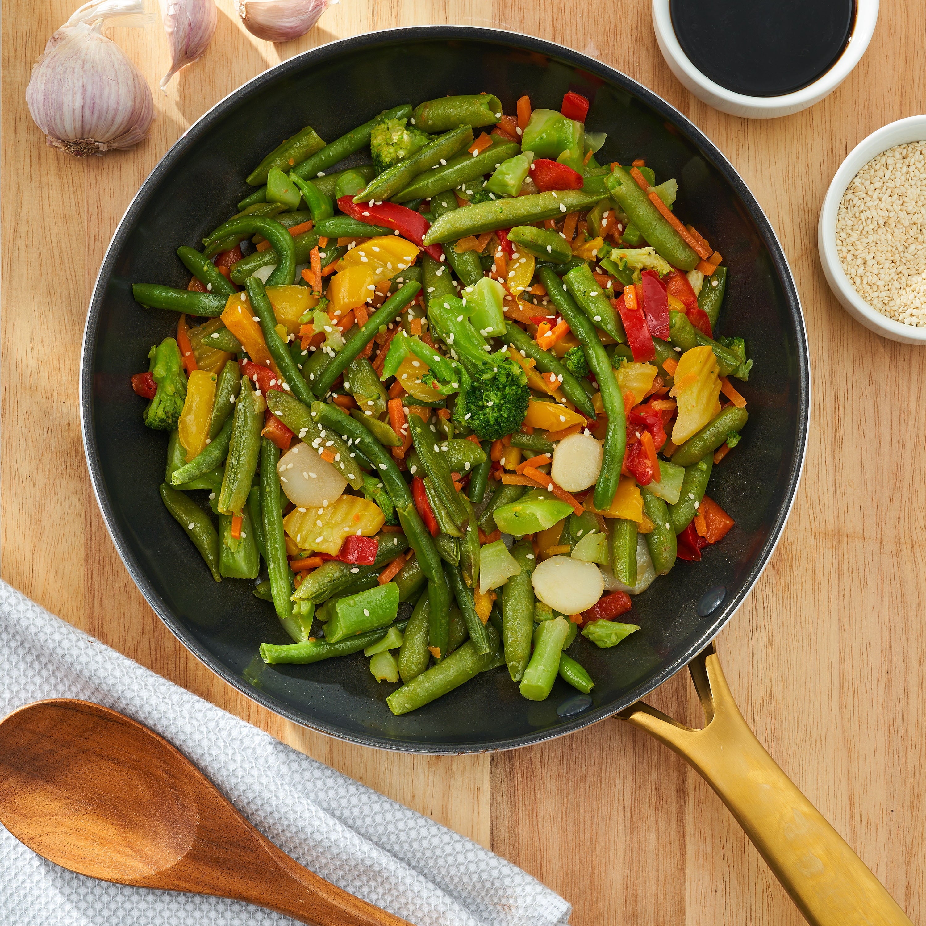 Great Value Sugar Snap Pea Stir-Fry Frozen Vegetable Mix 20 Oz