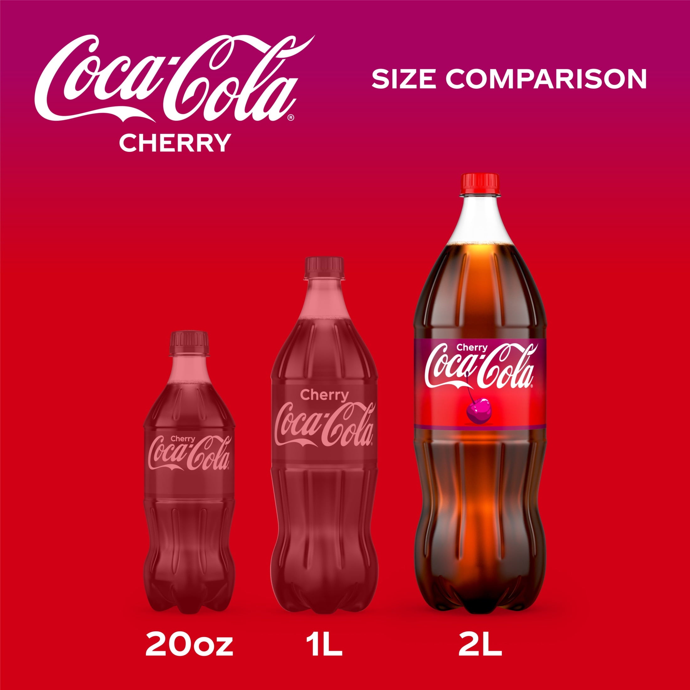 Cherry Soda Pop Bottle 2 Liters Coca-Cola