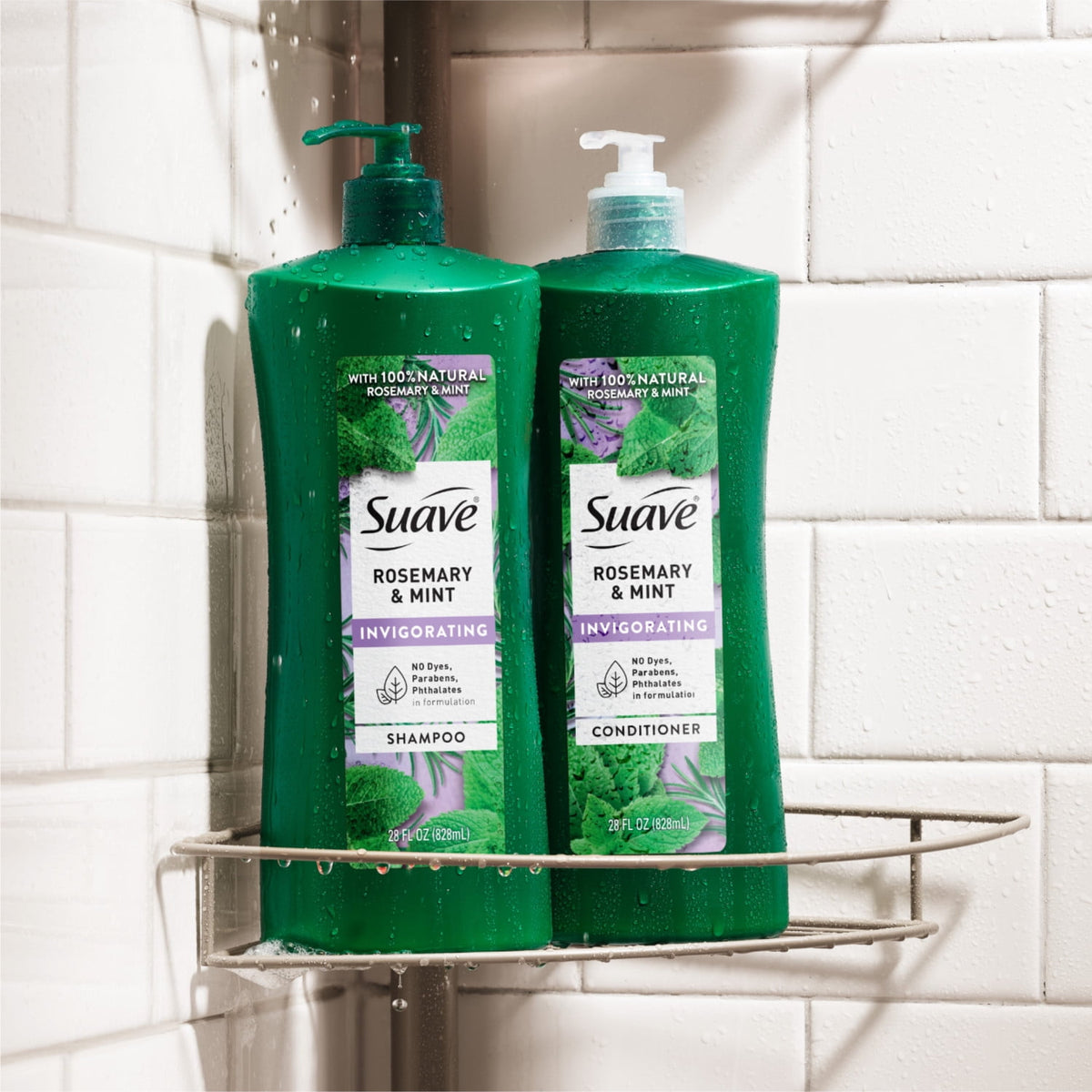 Suave Rosemary & Mint Invigorating Shampoo for All Hair Types 28 fl oz