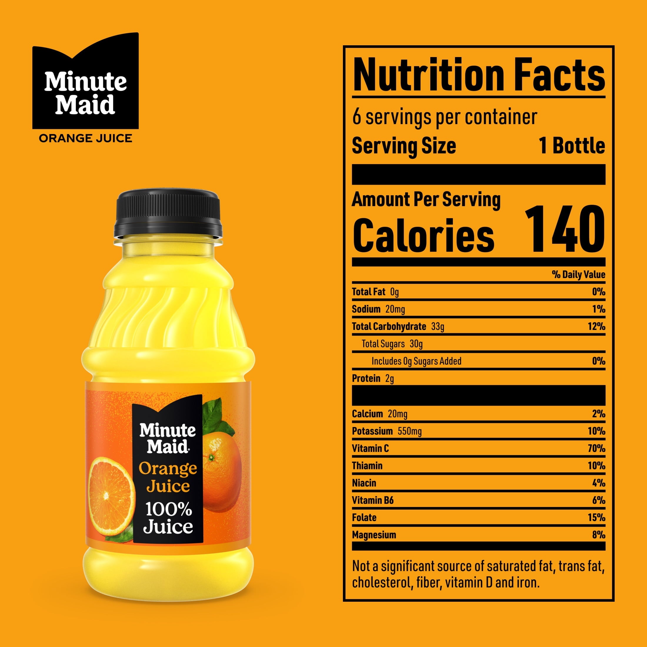 Minute Maid 100% Orange Juice From Concentrate 10 fl oz 6 Pack