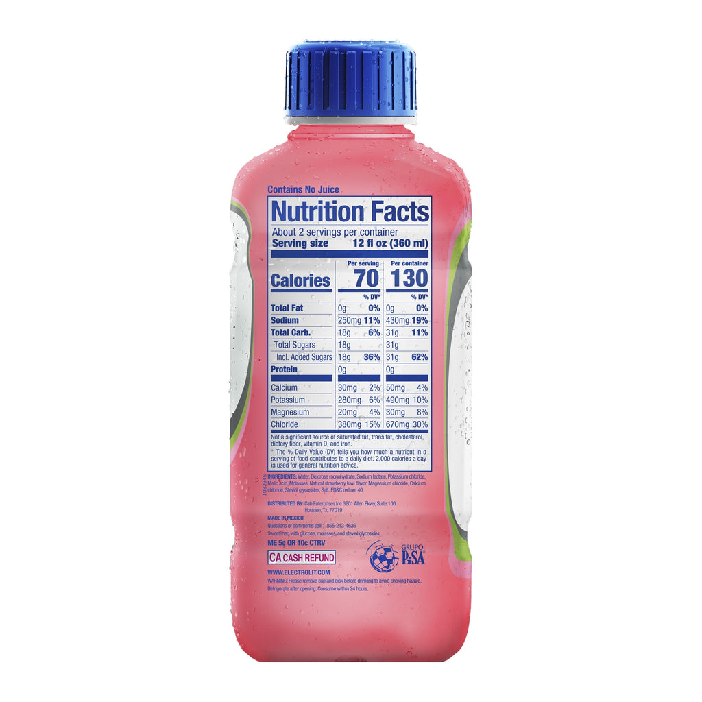 Electrolit Strawberry Kiwi Electrolyte Drink 21 fl oz Single