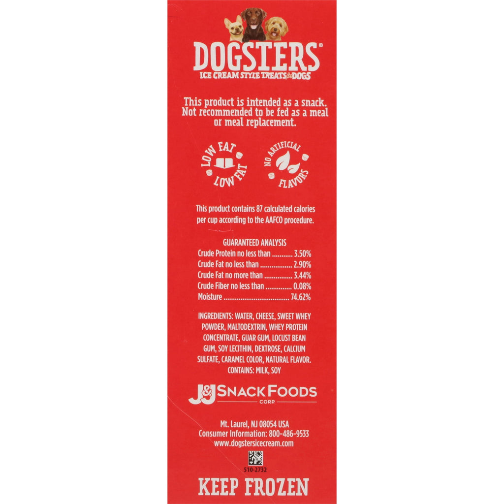 Dogsters Cheesy Bac'n Ice Cream Style Dog Treats 4 Count 14 Fl Oz