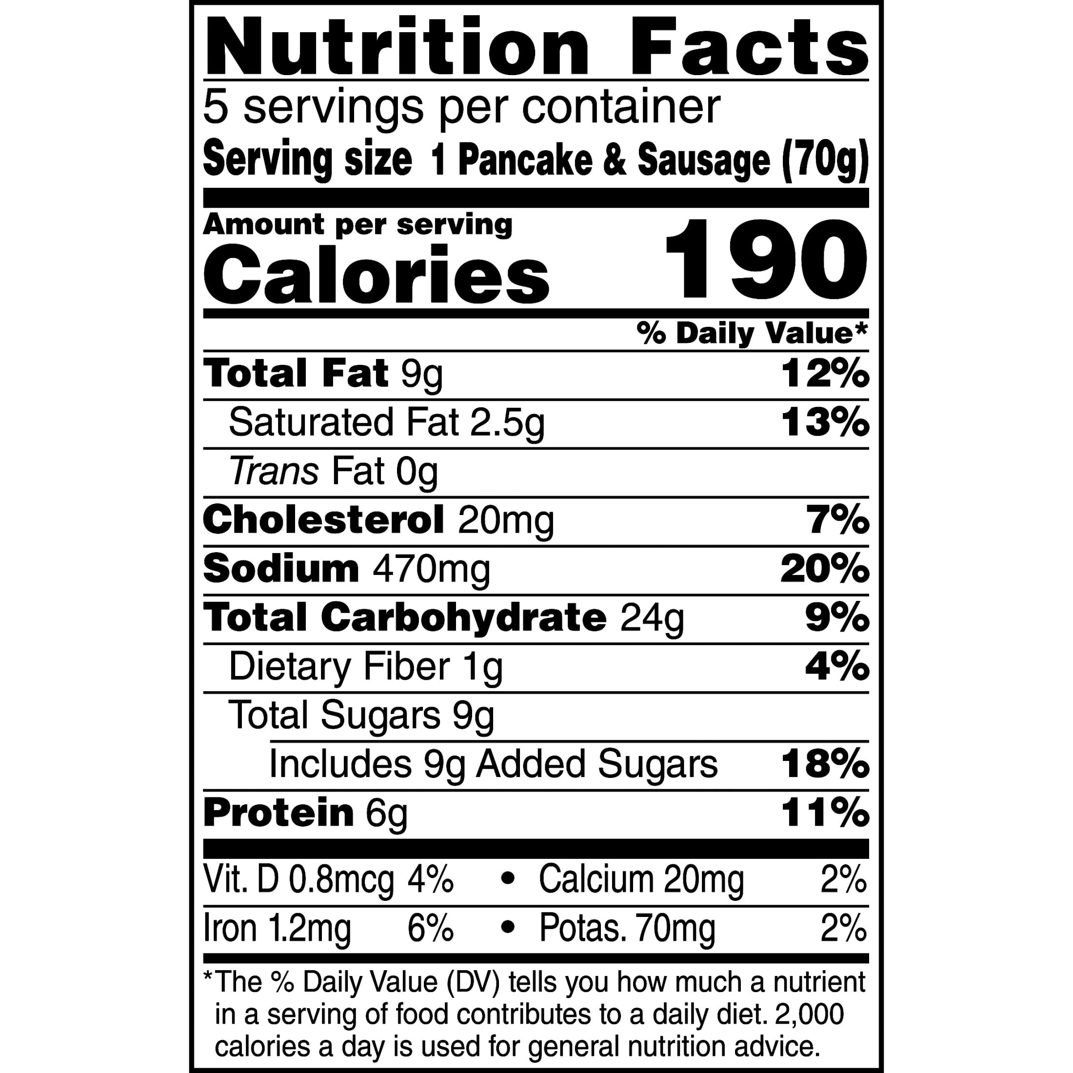 Jimmy Dean Pancake & Sausage on a Stick Frozen Breakfast 12.5 Oz 5 Count