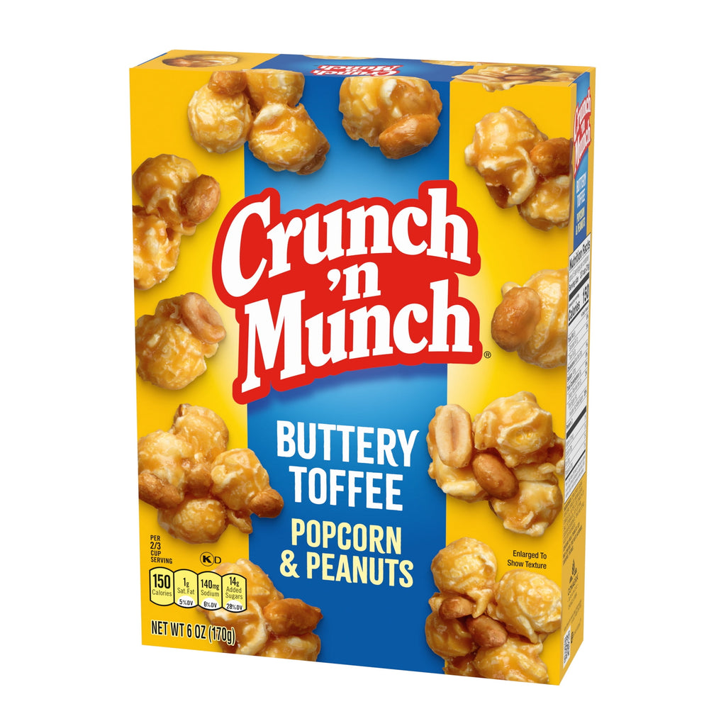 Buttery Toffee Popcorn with Peanuts 6 Oz 1 Count Crunch 'n Munch