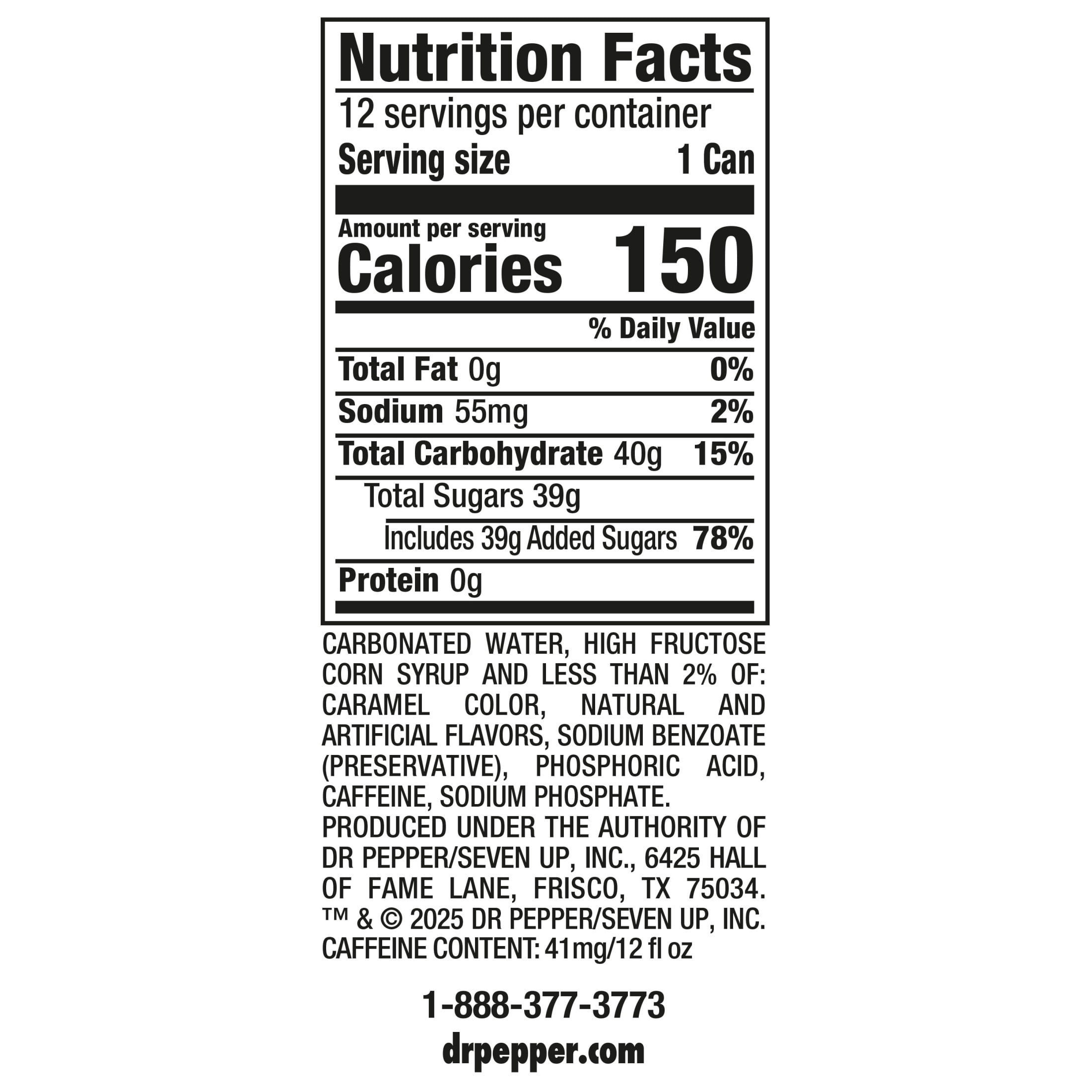 Dr Pepper Blackberry Soda Pop Cans 12 Fl Oz 12 Pack