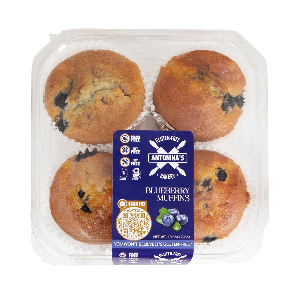 Blueberry Muffins 10.5 Oz 4 Count Antonina's Gluten-Free Bakery