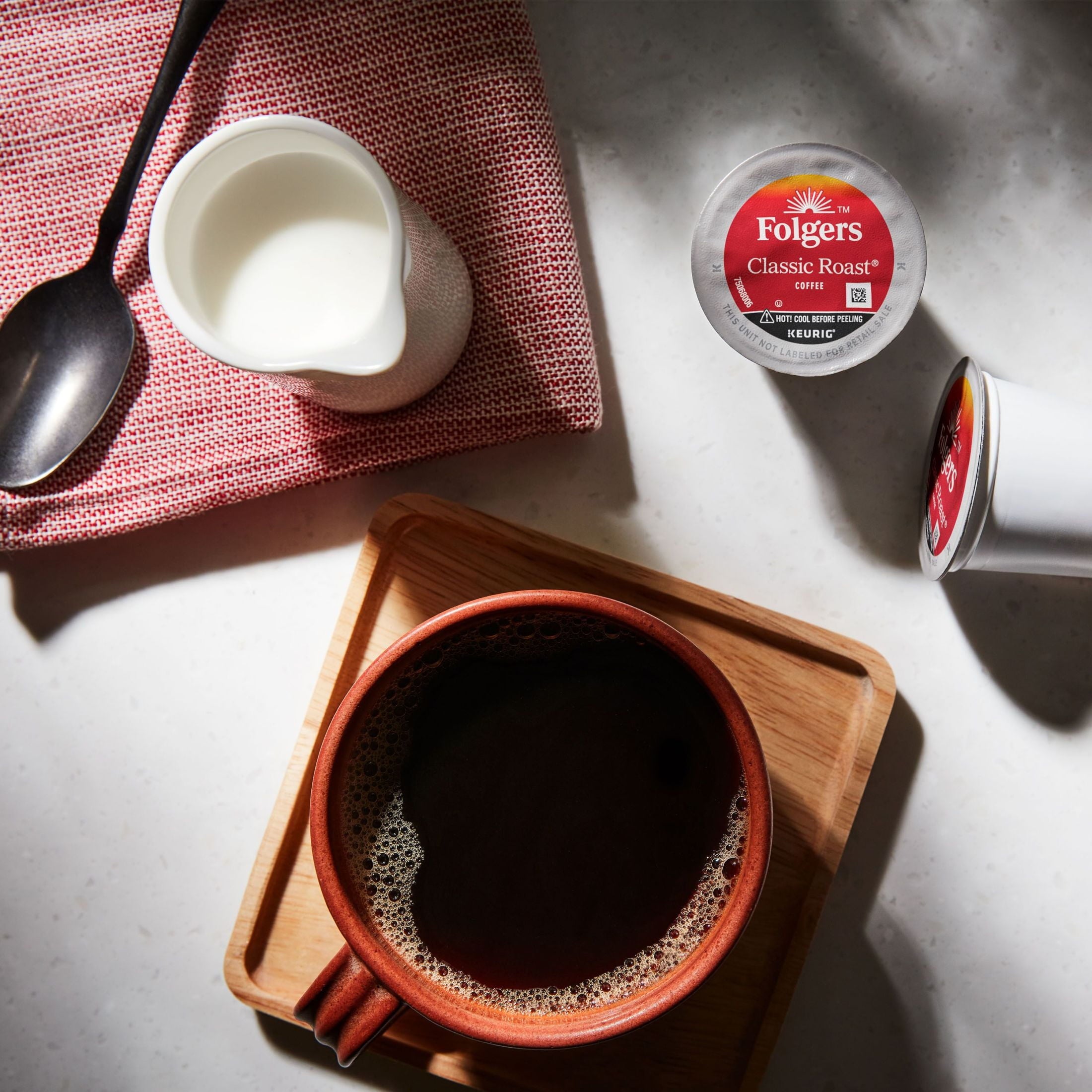 Folgers Classic Roast Medium Roast Coffee Keurig K-Cup Pods 60 Count Box