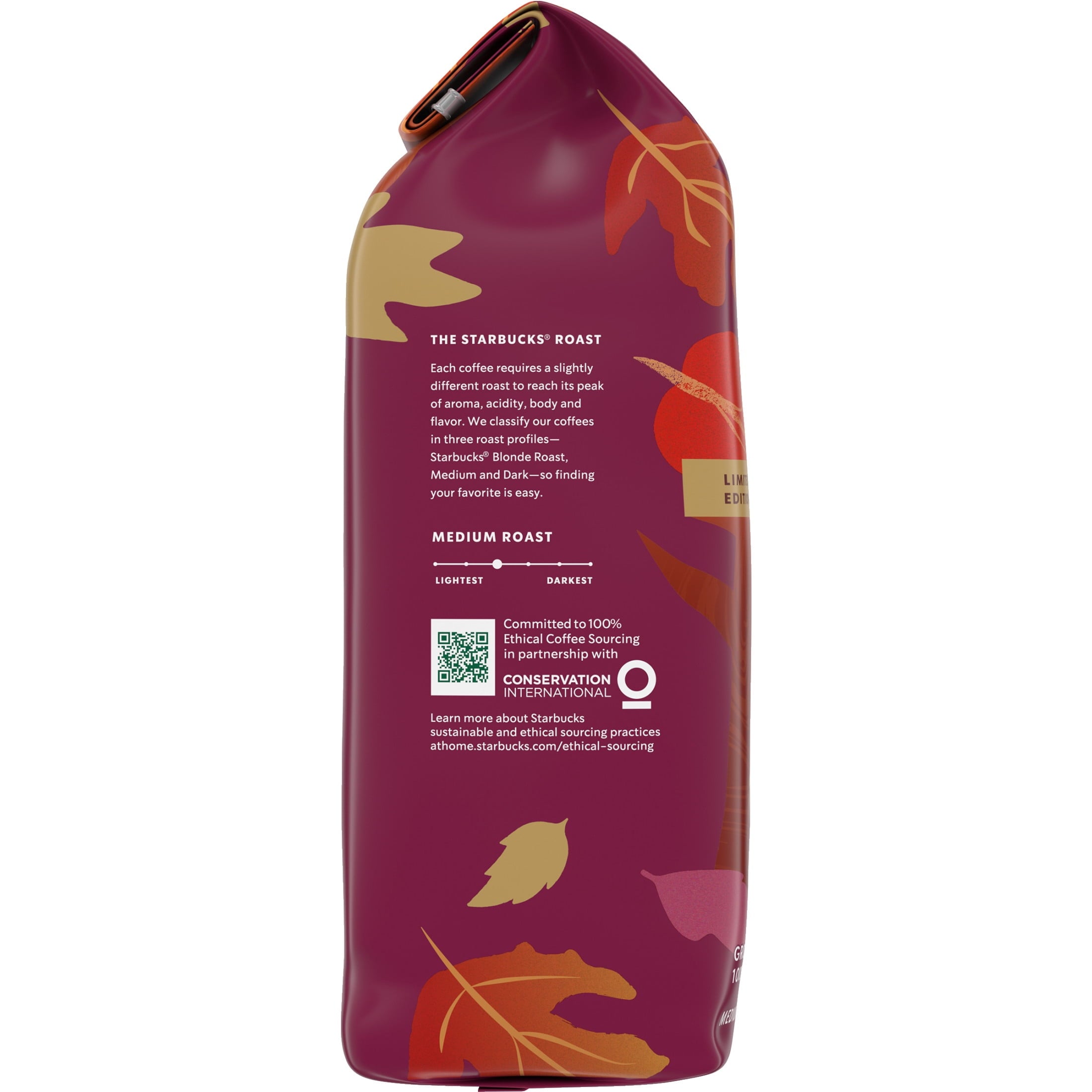 Starbucks Fall Blend Naturally Caffeinated Medium Roast Ground Coffee 17 oz Bag