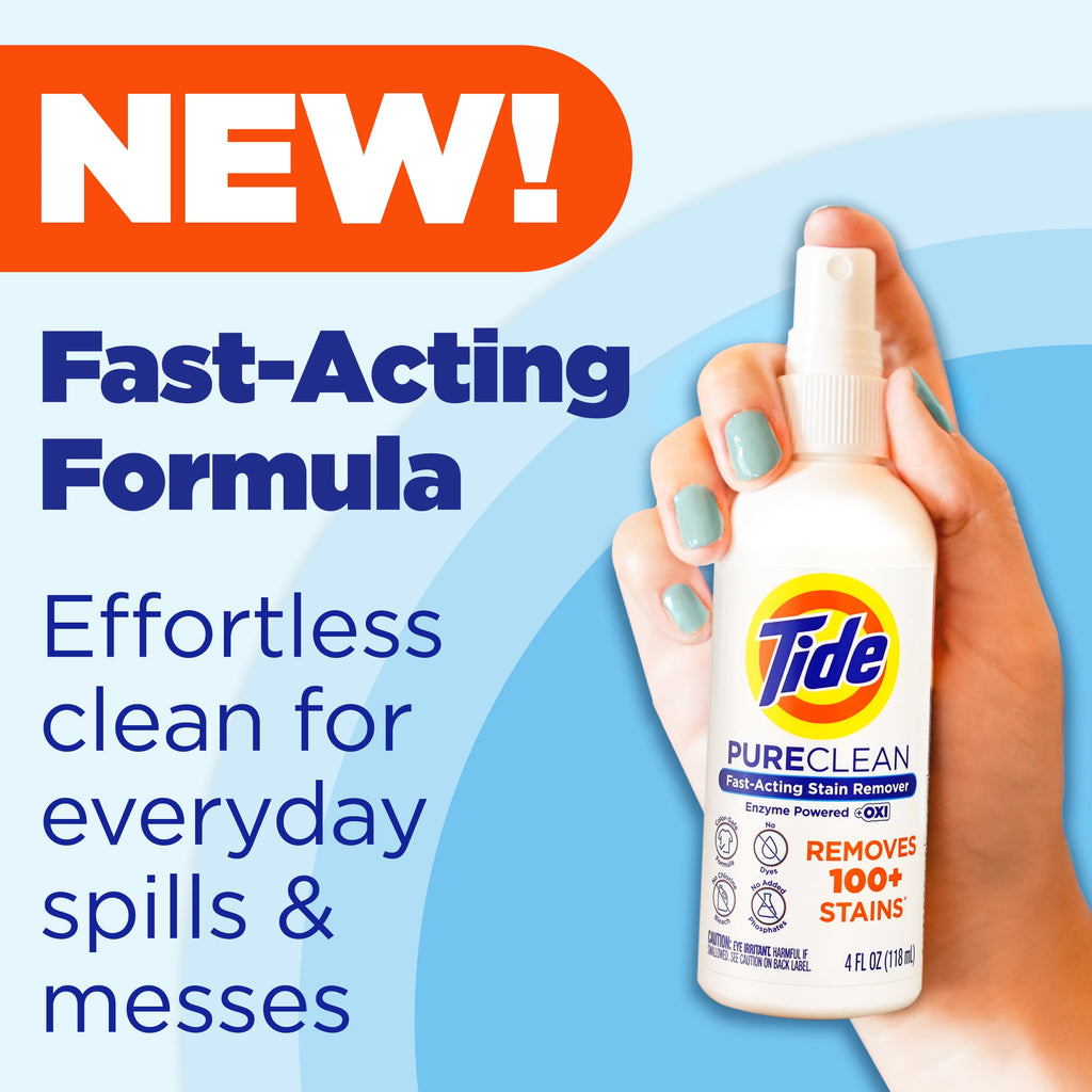 Tide PureClean Enzyme Powered Stain Remover with OXI 4 fl oz