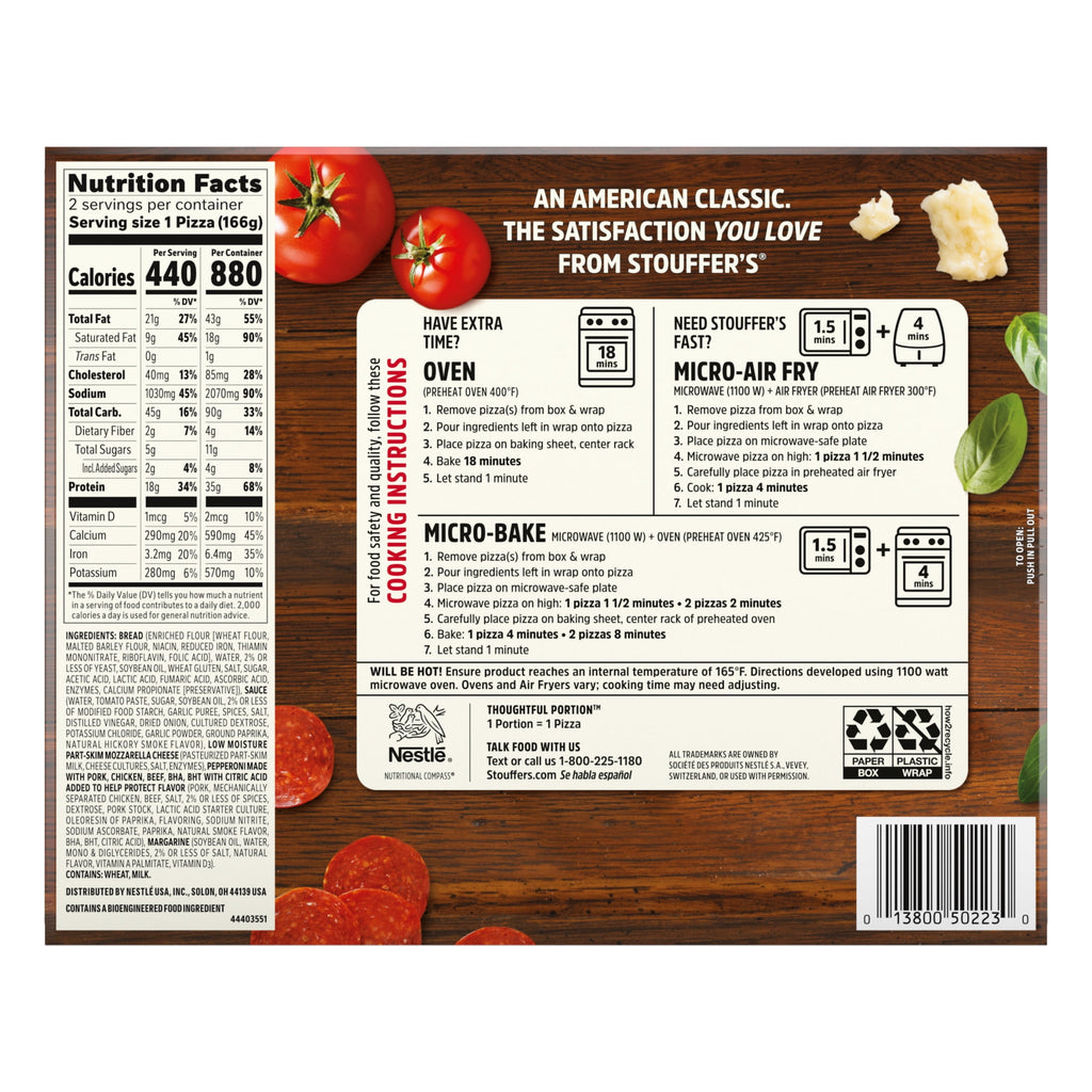 Stouffer's Pepperoni French Bread Frozen Pizza 11.75 Oz