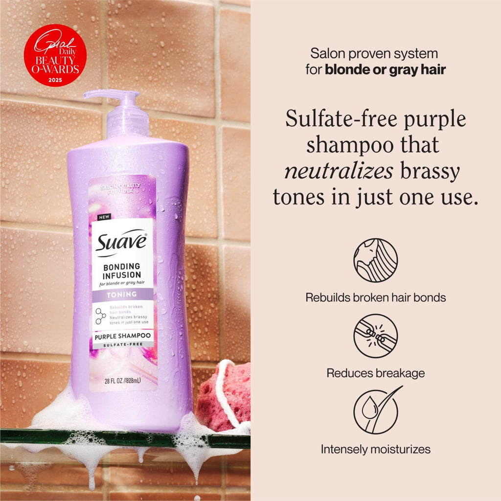 Suave Bonding Infusion Purple Toning Shampoo 28 fl oz