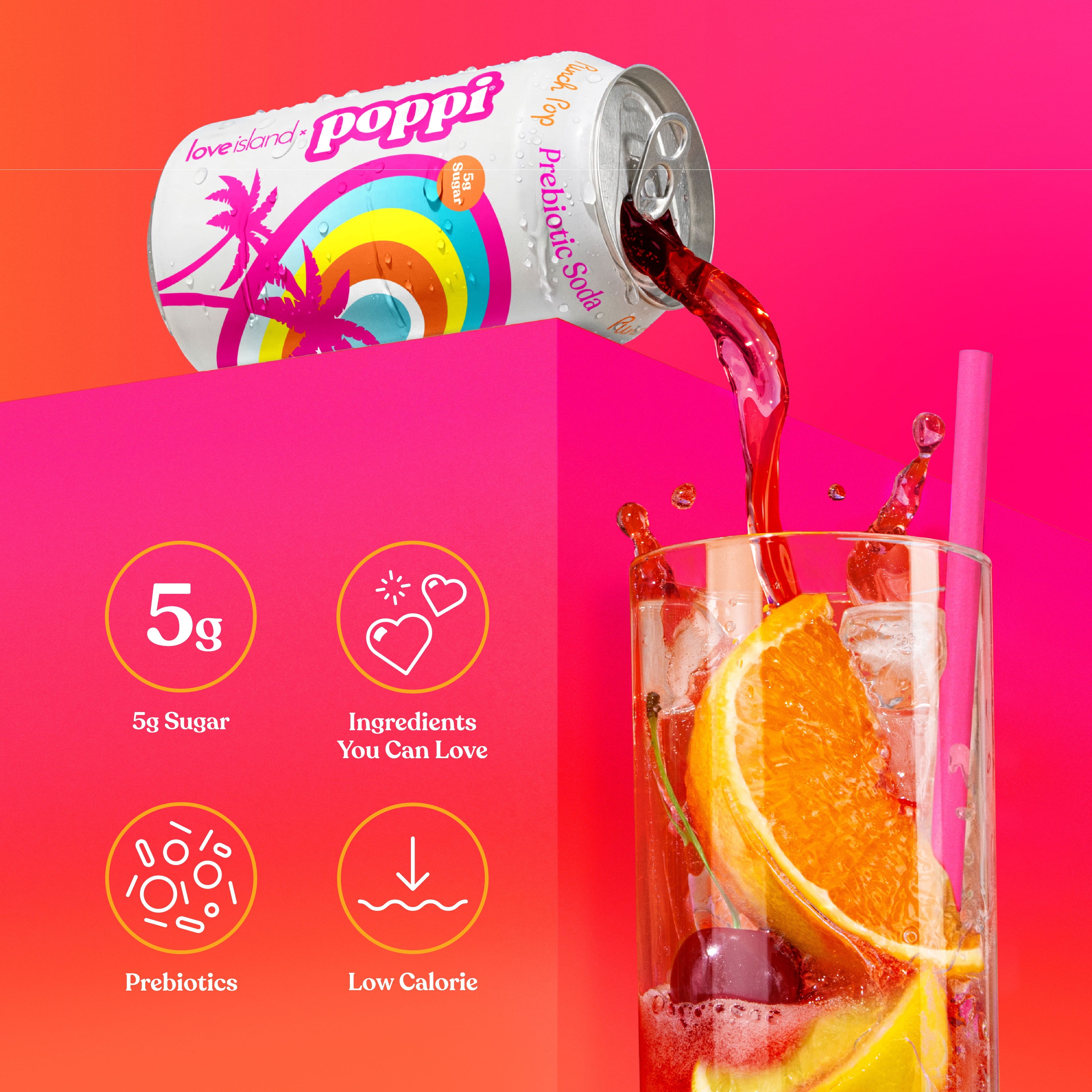 poppi Punch Pop Prebiotic Soda Cans 12 Fl Oz 4 Pack