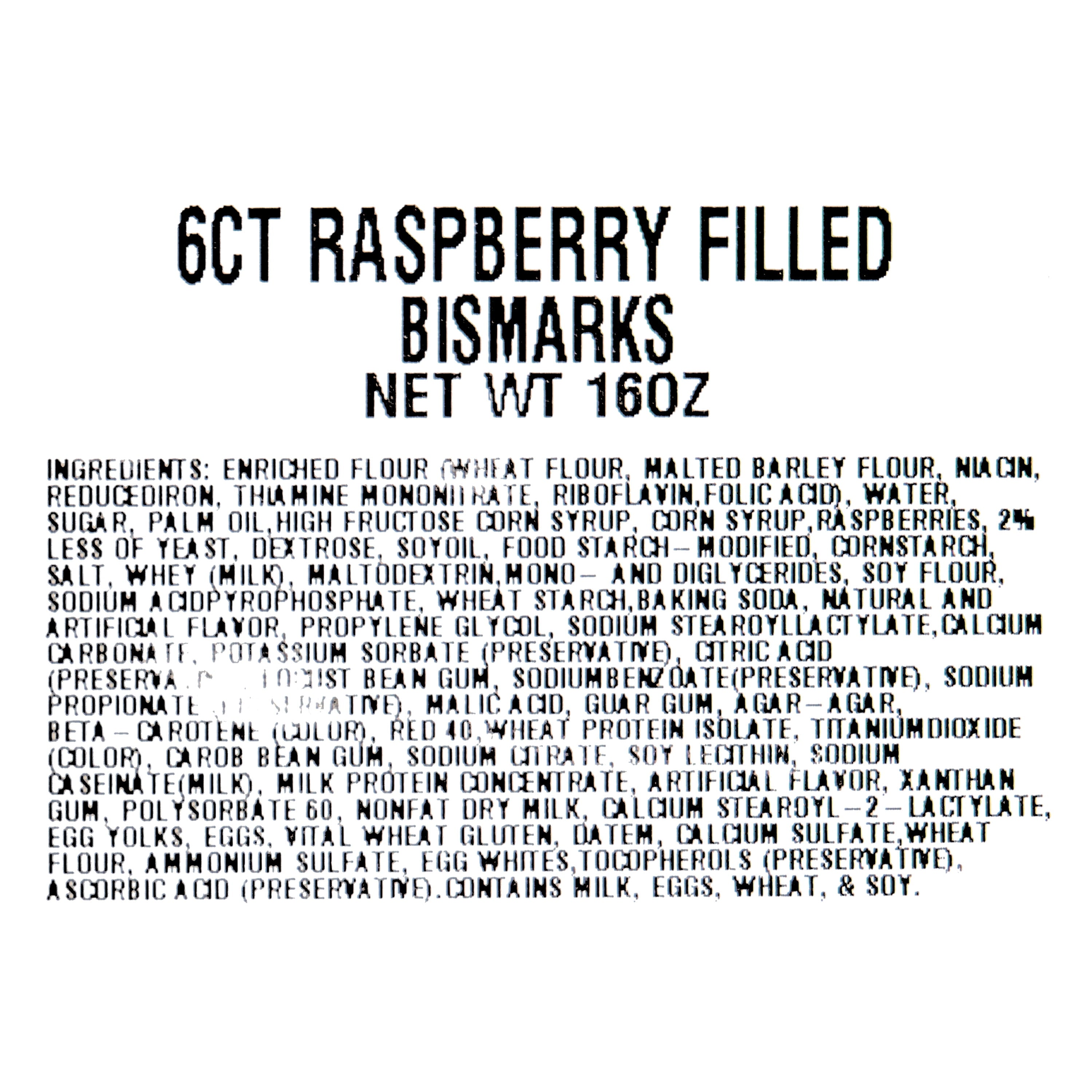 Raspberry Filled Bismark Donuts 16 Oz 6 Count Freshness Guaranteed