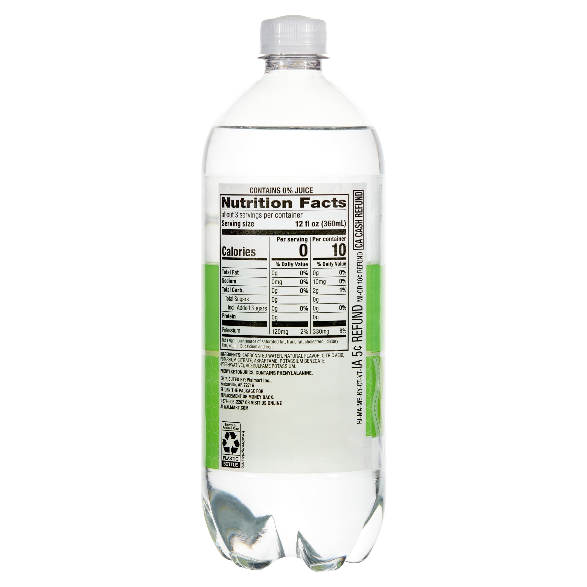 Clear American White Grape Sparkling Water 33.8 fl oz Single Bottle