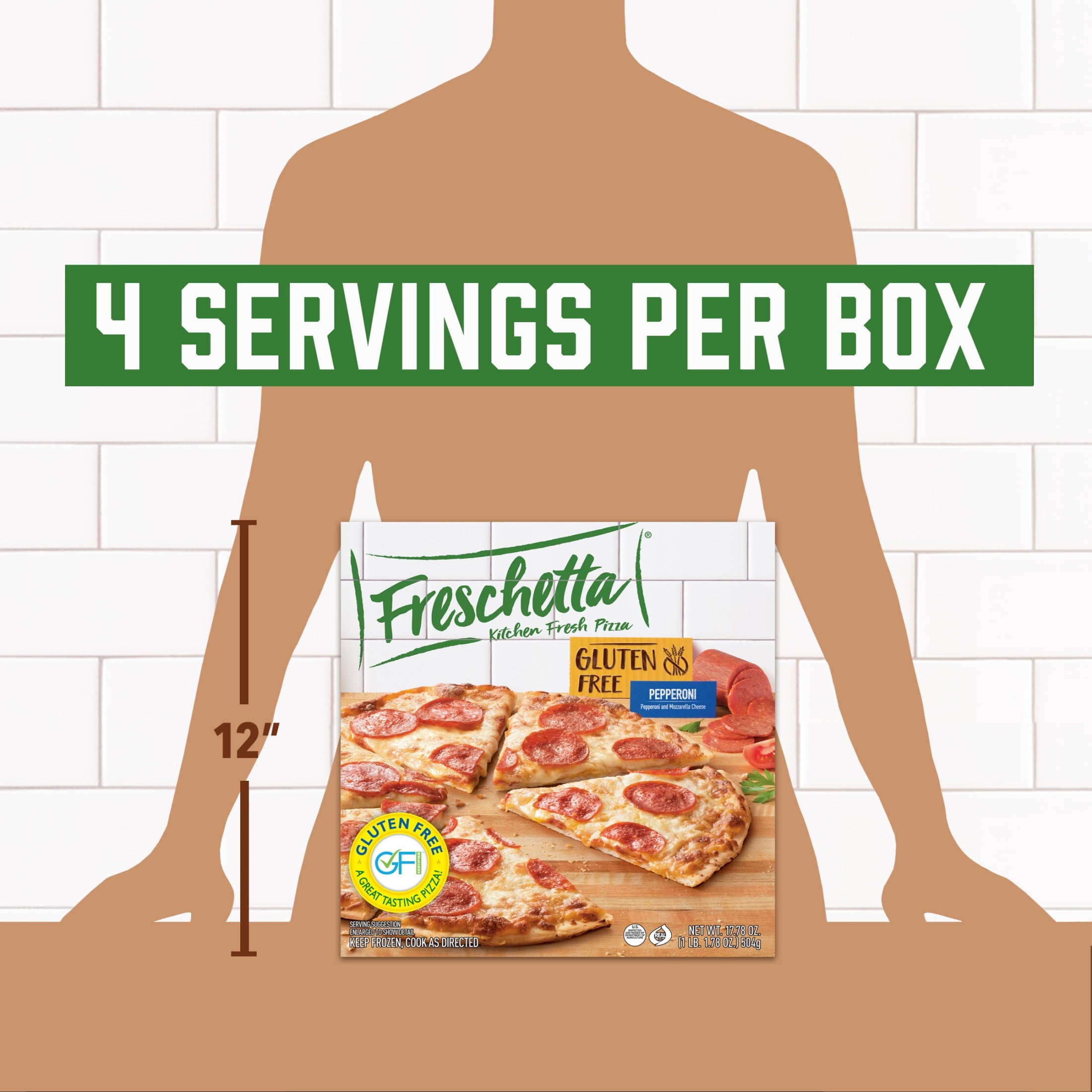 Freschetta Gluten Free Thin Crust Pepperoni Frozen Pizza 17.78 Oz