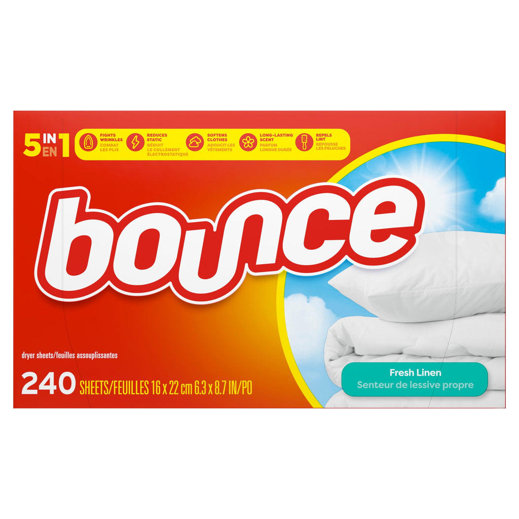 Bounce Dryer Sheets Fresh Linen Scent 240 Count